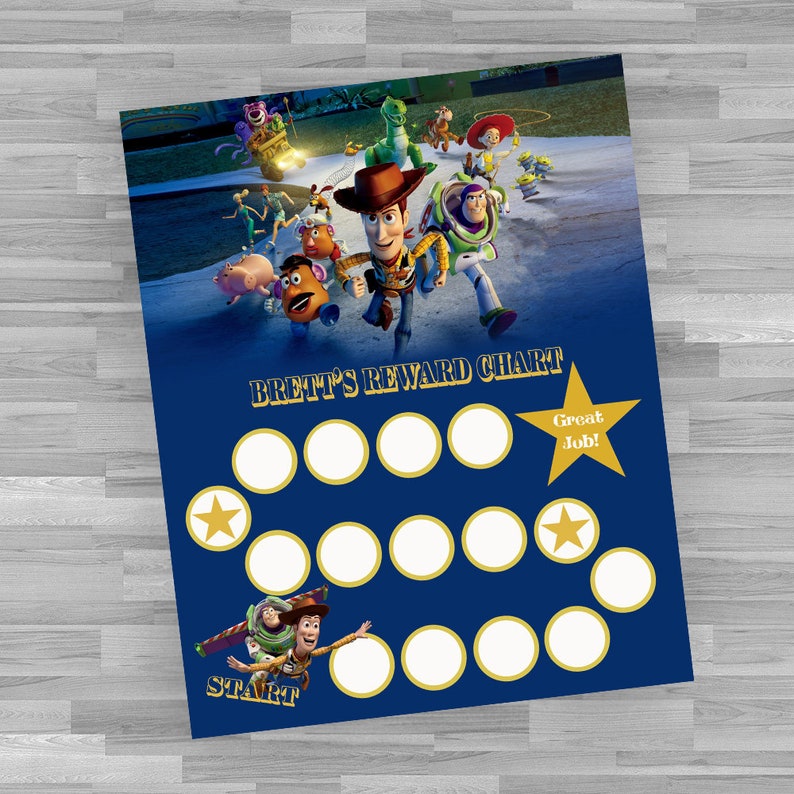 Set of 2: Digital Disney Toy Story Potty Training Chart and | Etsy
