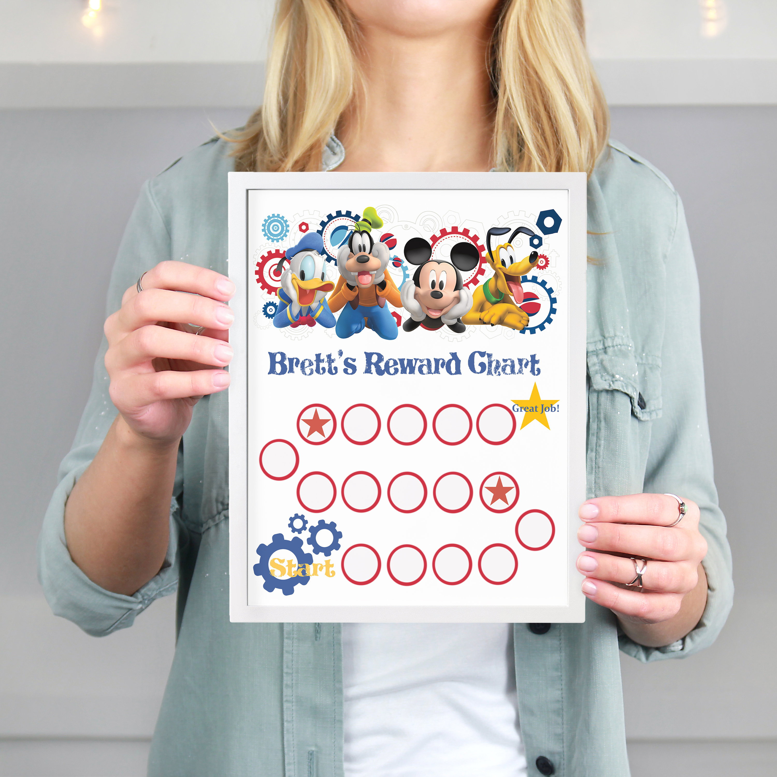 Printable Reward Chart Disney's Mickey Mouse and Friends Etsy