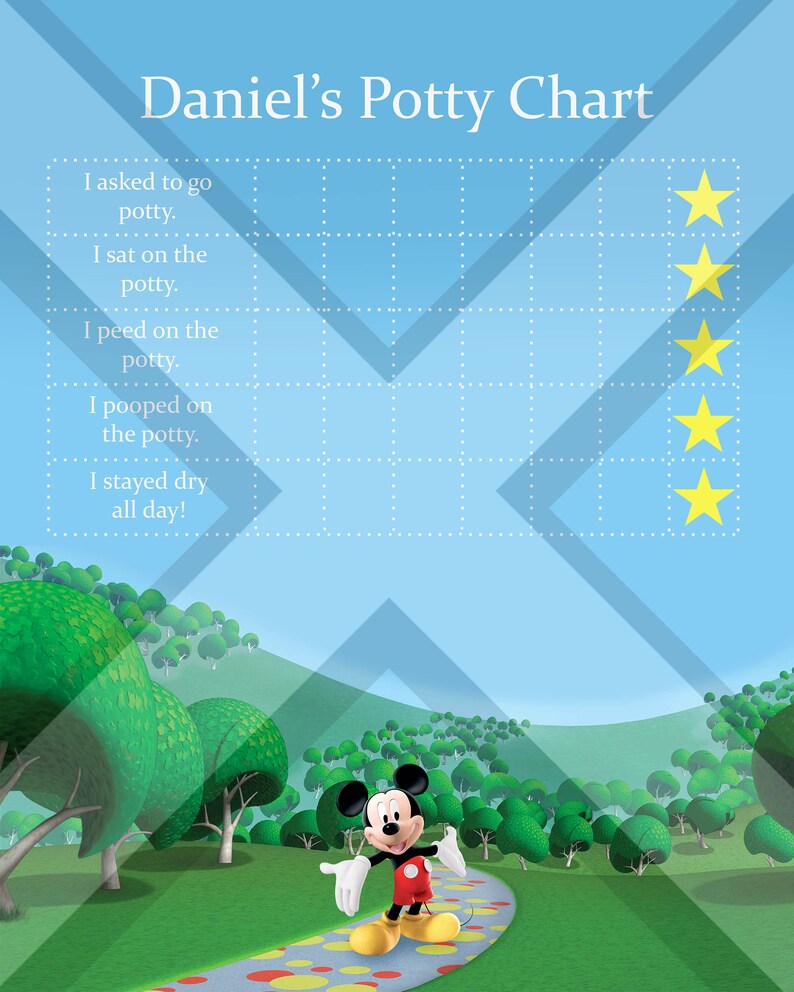 Printable Potty Chart Disney's Mickey Mouse and Friends | Etsy