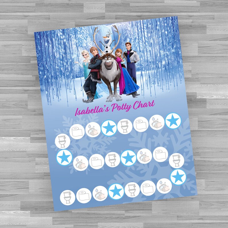 Printable Potty Training Chart Frozen Potty Training Chart | Etsy