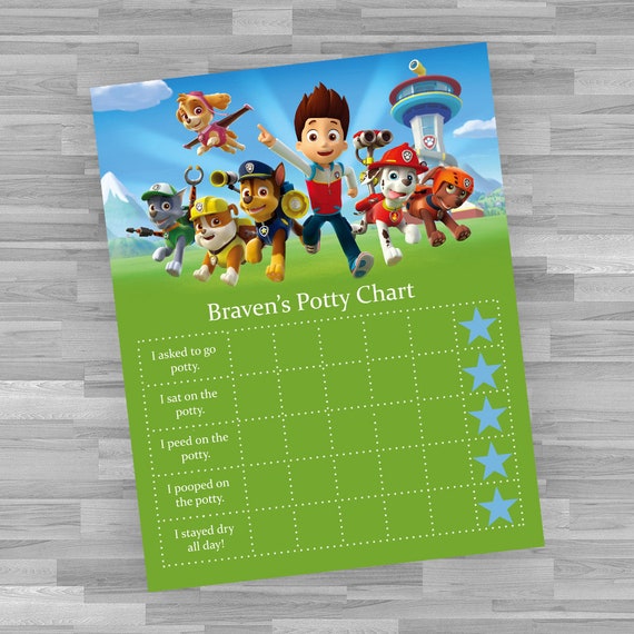 Free Printable Potty Charts Paw Patrol