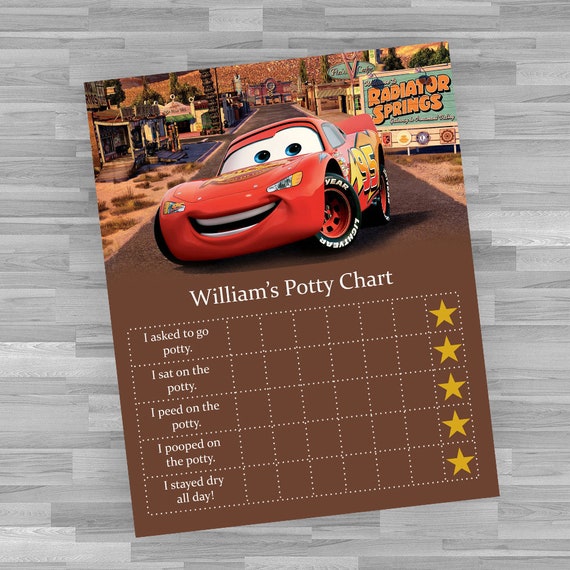 Cars Potty Training Chart