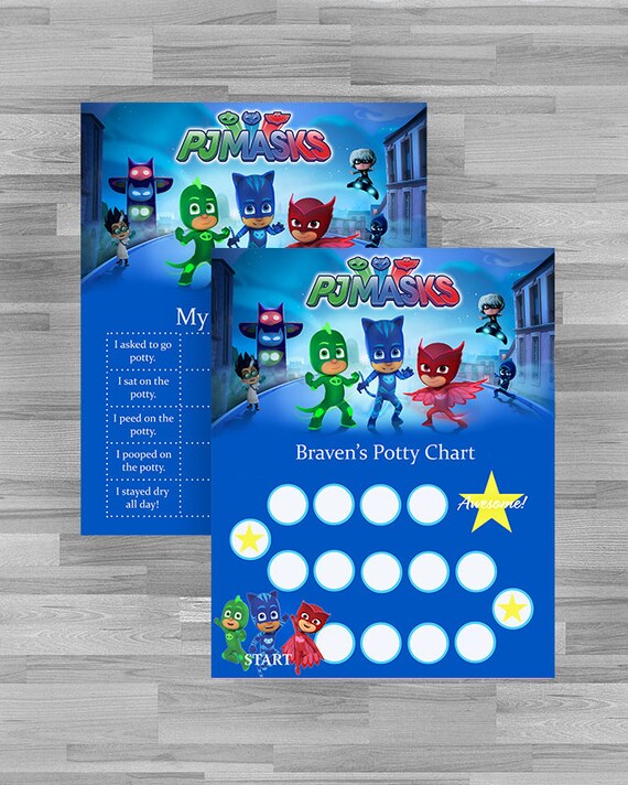 Pj Mask Potty Chart Printable