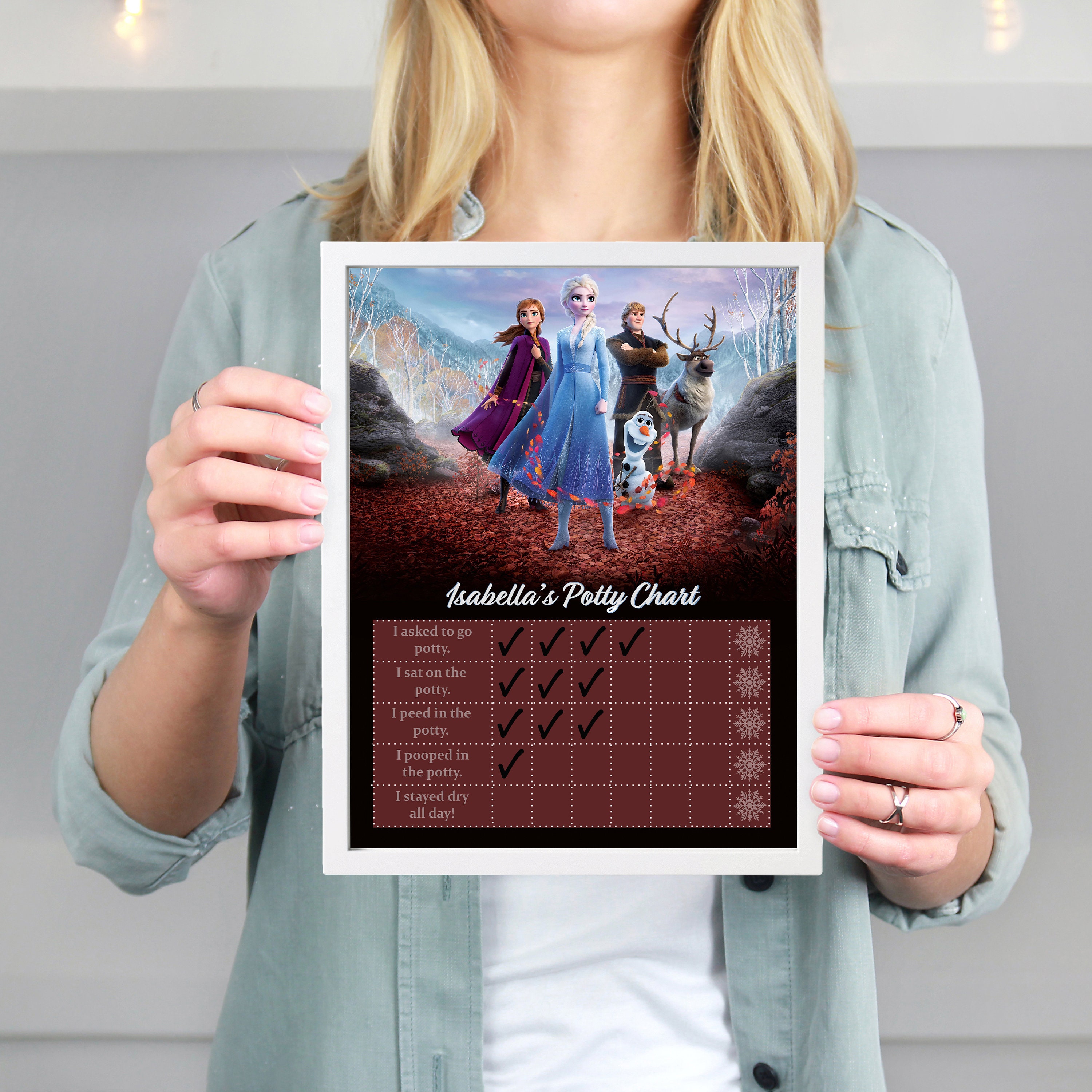 Printable Disney Frozen Reward Chart Elsa Rewards Chart | Etsy