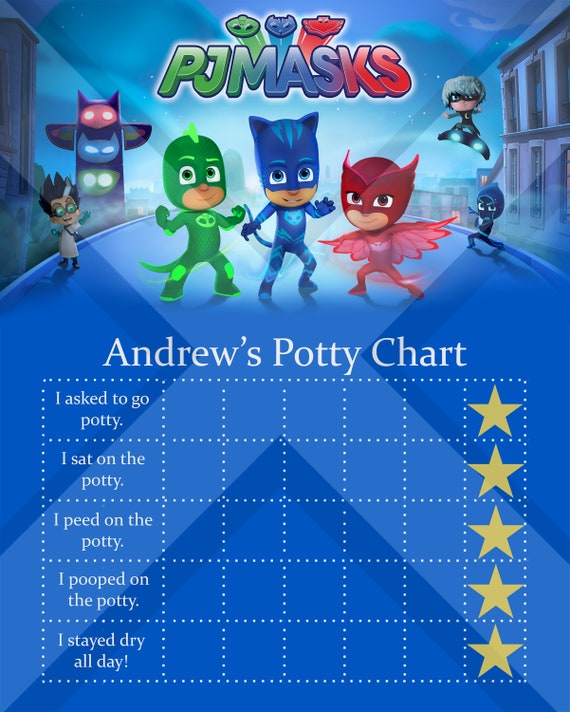 Pj Mask Potty Chart Printable