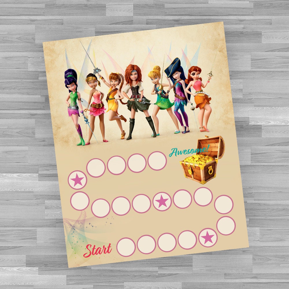 Disney Printable Tinkerbell Reward Chart Disney Fairies | Etsy