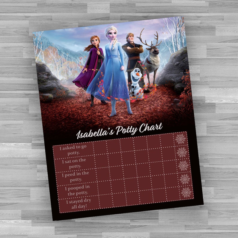 Printable Disney Frozen Reward Chart Elsa Rewards Chart | Etsy