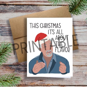 PRINTABLE Funny Paul Hollywood Christmas Card Bake off GBBO holiday card for bakers chefs print at home digital christmas card