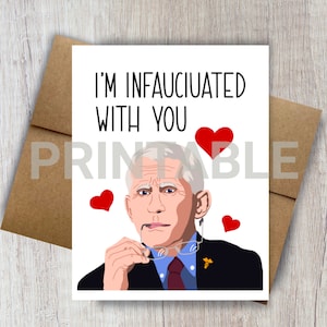 IMPRIMIBLE divertido Dr Fauci meme tarjeta San Valentín png goofy tarjeta de aniversario dr fauci meme tarjeta novia esposa novio marido