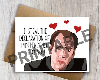 PRINTABLE Funny nic cage valentine meme valentine for boyfriend girlfriend campy movies nicolas cage