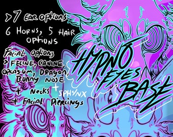 HYPNO-EYES furry headshot BASE