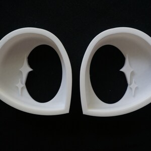 Follow-me fursuit eye blanks / SPARKLE / 3d printed, multi-color