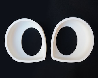 Follow-me fursuit eye blanks / STANDARD/HAPPY/OVAL / 3d printed, multi-color