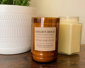 Hygge Home Candle | Amber Glass | Recycled Bottles