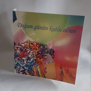 Turkish Language &quot;Happy Birthday&quot; Greeting Card