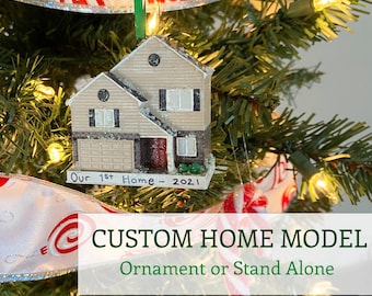 Custom 3D Home Replica | Handpainted | Housewarming Gift | Christmas Ornament | Moving