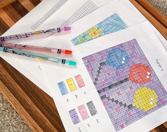 Hidden Picture Coloring Page | Mystery Pixel Art Activity