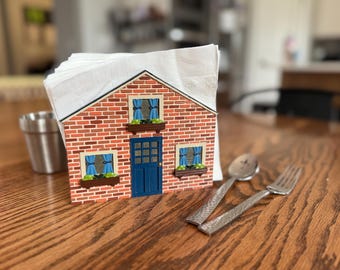 3D Printed Napkin Holder House: Modern Dining Table Decor