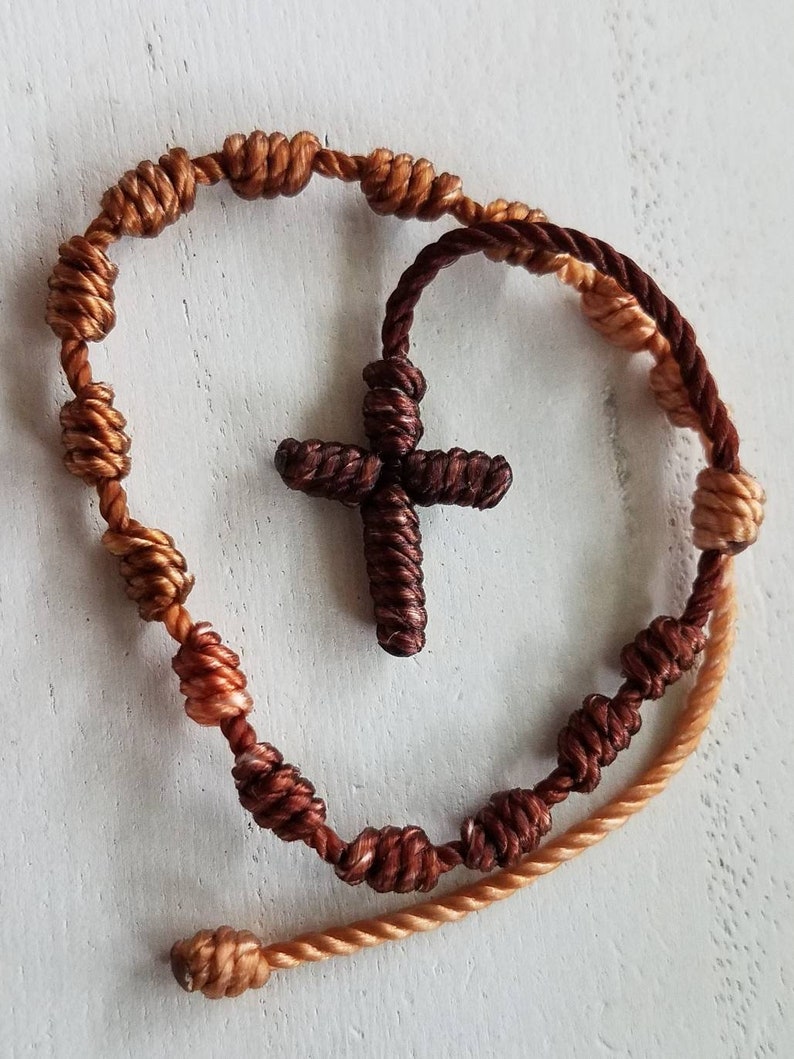 Knotted Cross Bracelet String Jewelry Prayer Bracelet Etsy
