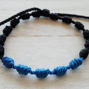 Police Bracelet, Thin Blue Line Bracelet, Back the Blue Bracelet, Police Officer Jewelry, Police Jewelry, Heroes Bracelet, Blue Line Jewelry