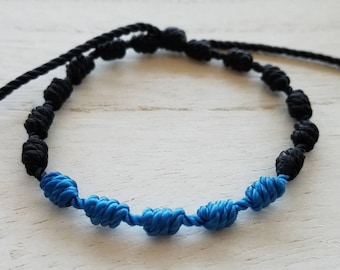 Police Bracelet, Thin Blue Line Bracelet, Back the Blue Bracelet, Police Officer Jewelry, Police Jewelry, Heroes Bracelet, Blue Line Jewelry