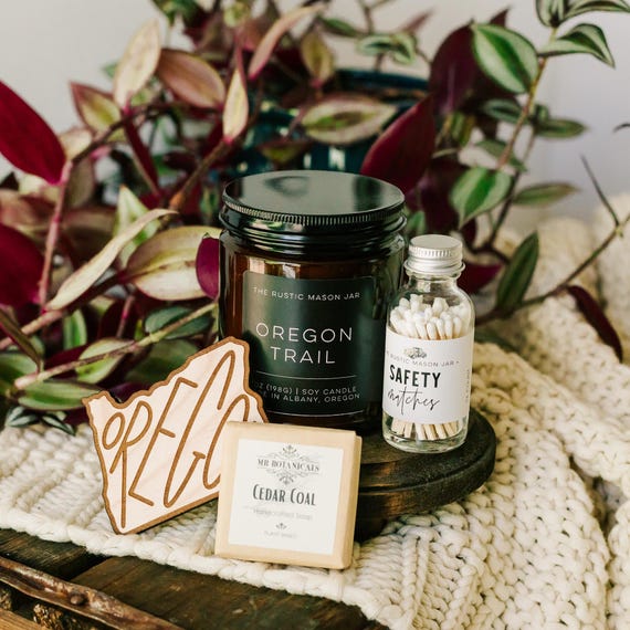 Oregon Gift Box || PNW || Oregon || Gift Box || Gift for Her || Gift for Him || Soy Candle || Handmade Gift ||  Oregon Made  || Oregon