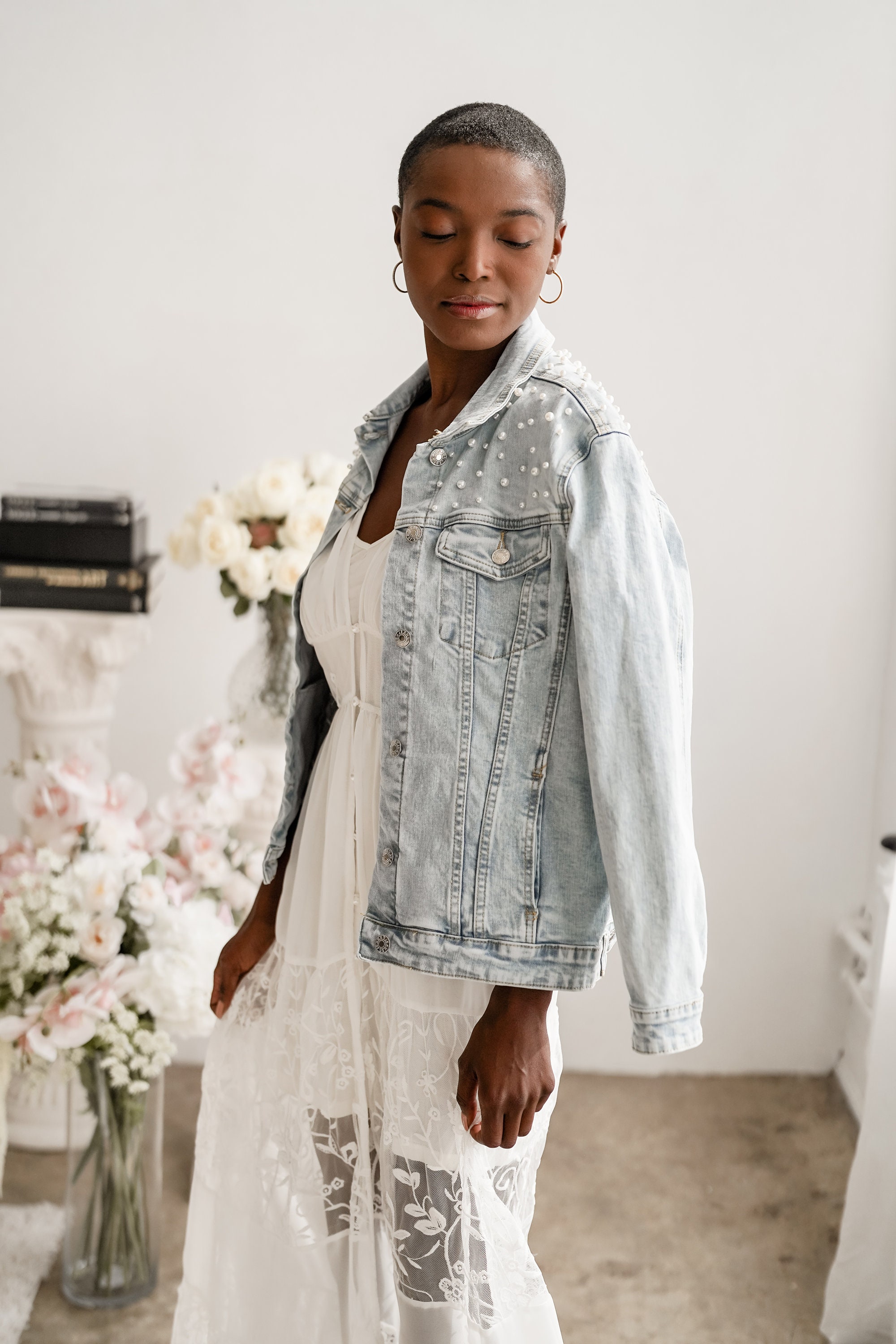 chinese dress ladies Women's Maxi Denim Dress Long Sleeve Lapel Button Long Jean Dress Fall  Casual Denim Trench Coat Jacket,Blue,S at Amazon Women's Coats Shop