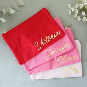 Bridesmaid Gifts Makeup bag Custom Makeup Bag Monogram Makeup Bag Bridesmaid Proposal Personalized Cosmetics Bag Maid of Honor (Makeup bag)