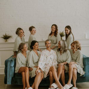 Custom Bride Bridesmaid Robe| Gifts for Bridal Party| Wedding Robe| Maid of Honor Gifts| Bridesmaid Gifts Proposal| Sayin Robe (Ruffle Robe) image 17
