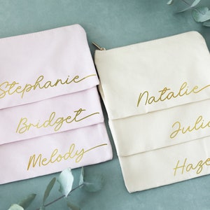 Bridesmaid Gifts Makeup bag Custom Makeup Bag Monogram Makeup Bag Bridesmaid Proposal Personalized Cosmetics Bag Maid of Honor (Makeup bag)