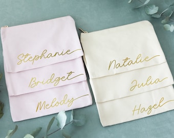 Personalized Makeup bag Custom cosmetic Bag Bridesmaid Proposal Birthday gifts for her Mom Christmas Gifts Best Friend Gifts for Women( bag)