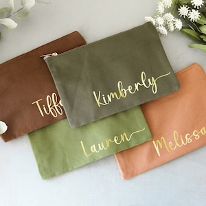 Bridesmaid Gifts Makeup bag Custom Makeup Bag Monogram Makeup Bag Bridesmaid Proposal Personalized Cosmetics Bag Maid of Honor (Makeup bag)