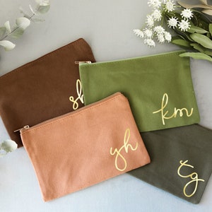Bridesmaid Gifts Makeup bag Custom Makeup Bag Monogram Makeup Bag Bridesmaid Proposal Personalized Cosmetics Bag Maid of Honor (Makeup bag)