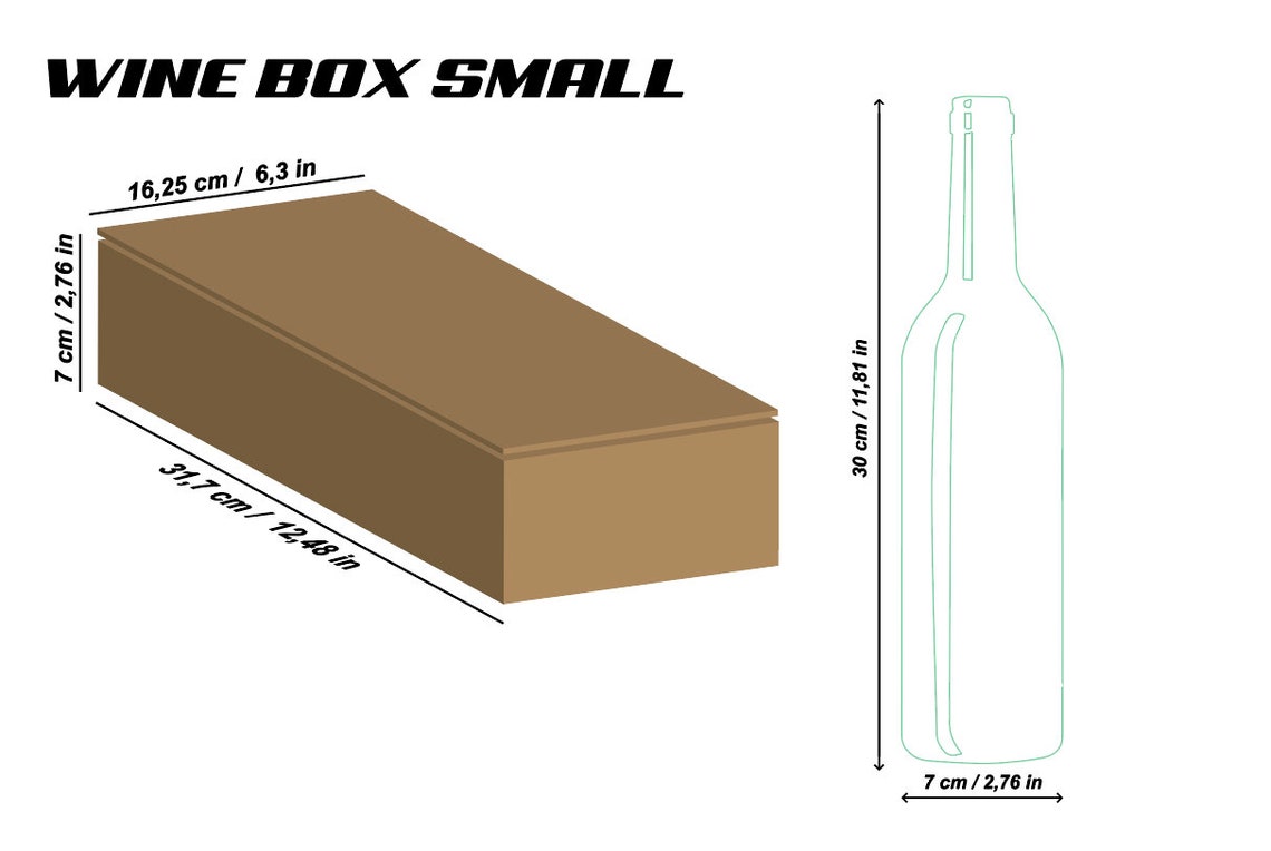 Wooden box for wine for gifts of special occasions 2 sizes Etsy