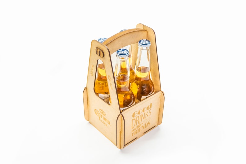 Beer wood holder Laser Cut Pattern files Personalized Gift Etsy