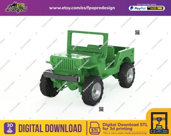 Vehículo de guerra 4x4 -  Descarga digital STL para impresión 3D