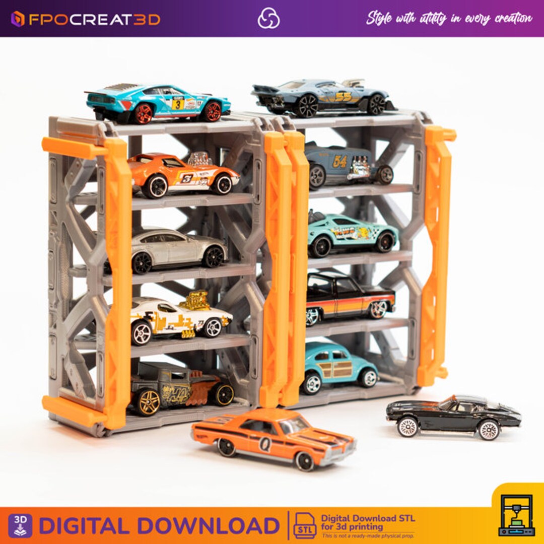 Hot Wheels Stackable Car Organizer Display Car Scale Hot Wheels Car Storage Tower Organize
