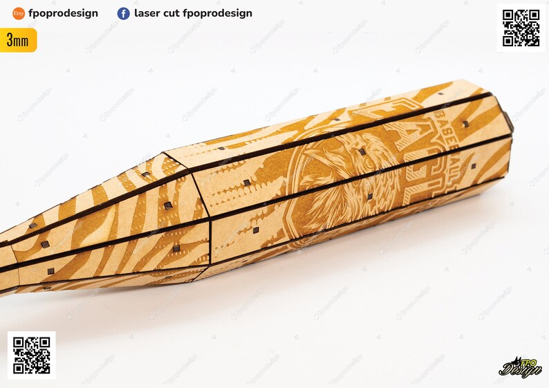 Baseball Bat Wooden Cutout Laser Cut Files Ideal for Gift Etsy