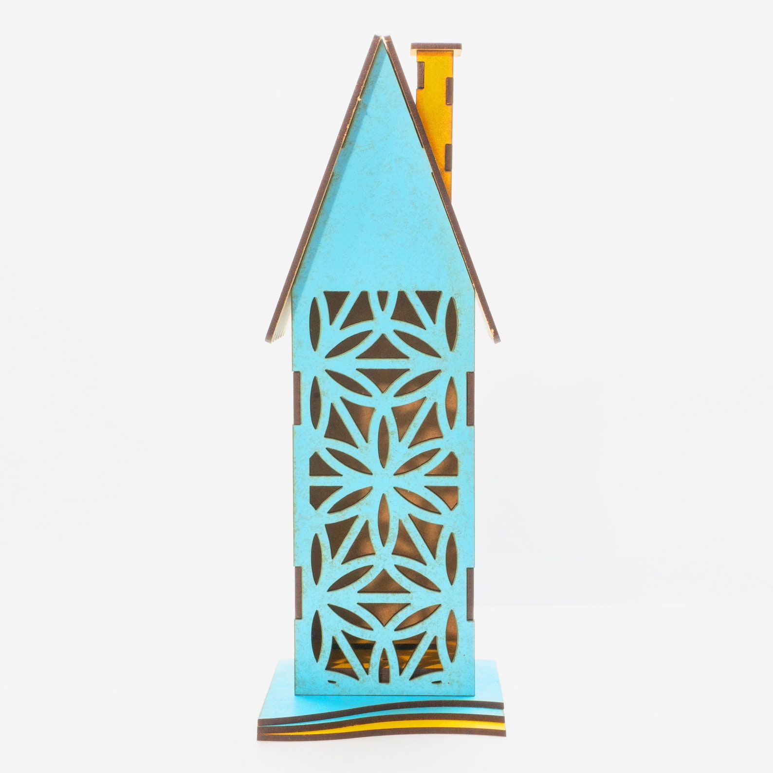 Wooden incense house with chimney wooden laser cut CNC File Etsy