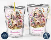 Fairy Juice Pouch Label Template, Girl Birthday Party Favor (Digital Download)