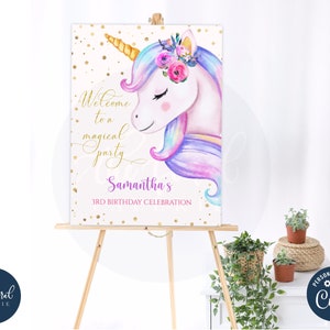 Rainbow Unicorn Birthday Decorations Unicorn Party Rainbow Party Decorations  