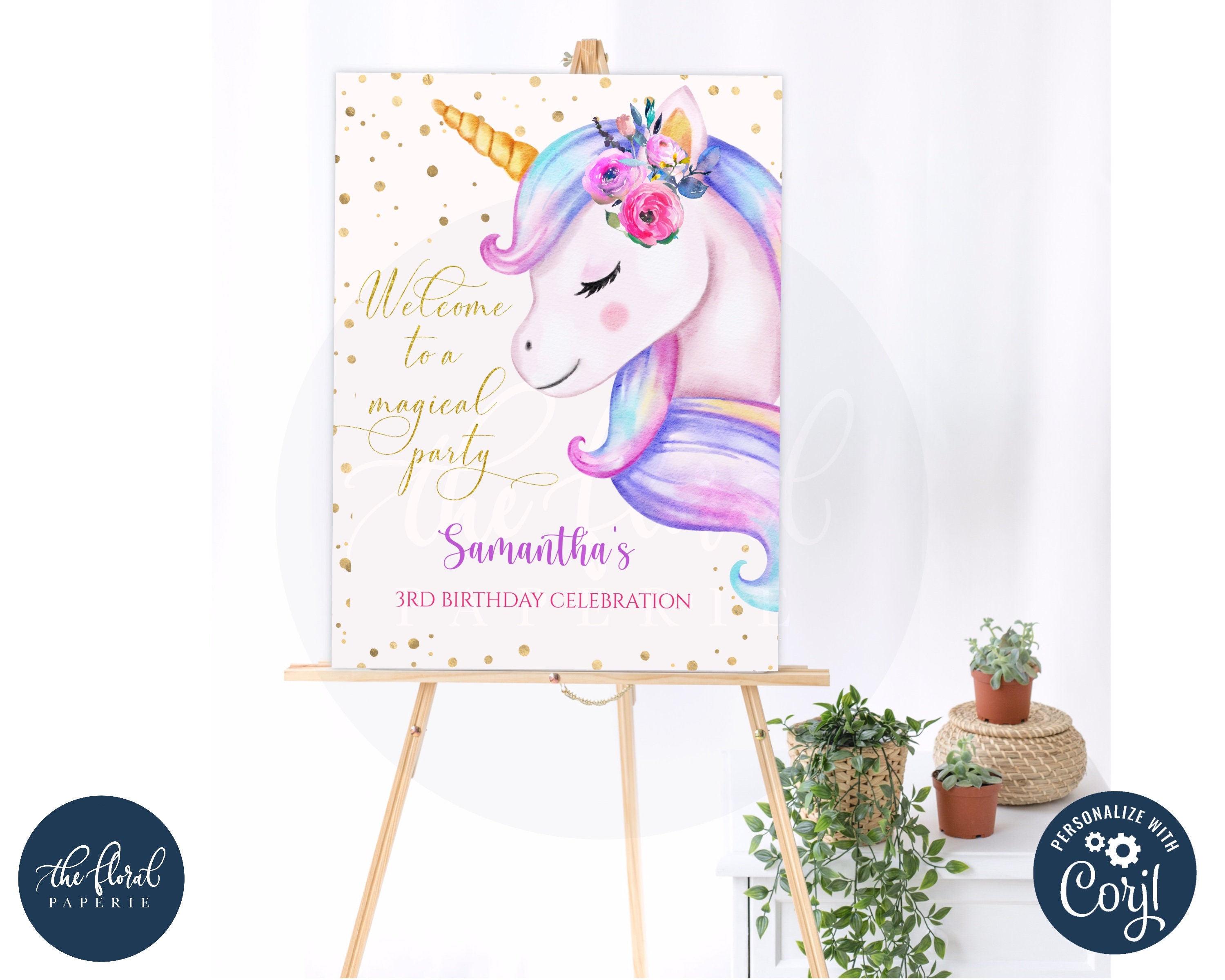 Featured Work - But First Party  Rainbow unicorn party, First