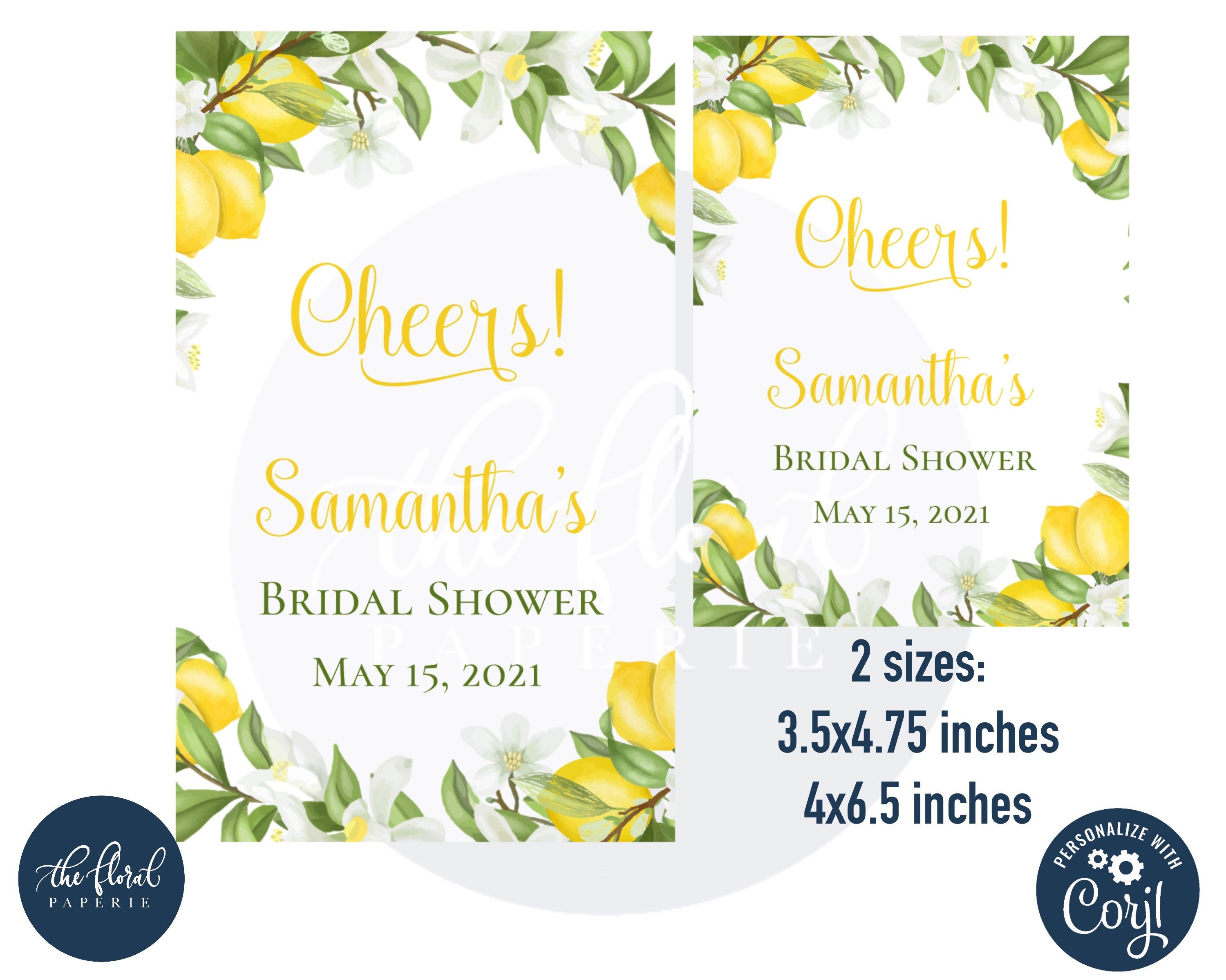 Lemon Wine Label Template Editable Lemon Wine Bottle Labels | Etsy