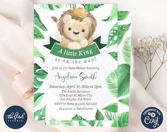 lion baby shower invitation template , editable boy baby shower invites, printable lion king baby shower invites, jungle baby shower invites