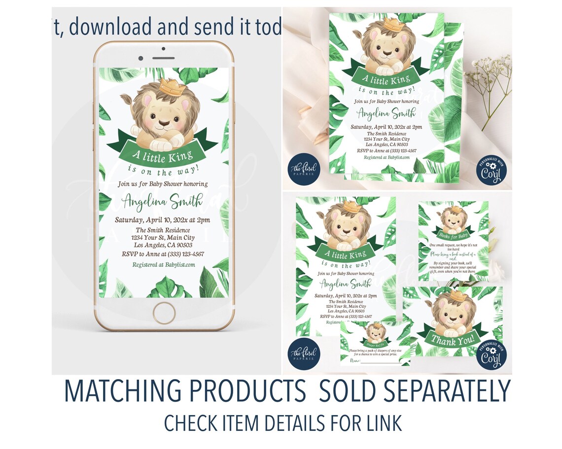 Lion Favor Tags Template Editable Lion Thank You Favor Tags - Etsy