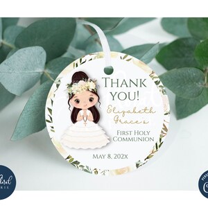 First Holy Communion Favor Tag Template Printable First - Etsy
