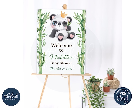 Panda baby shower invitations -  France
