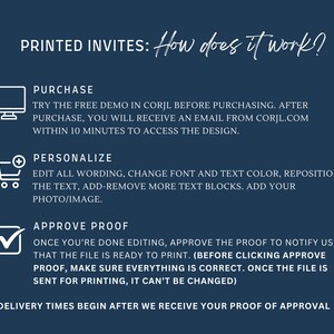 Dark Blue and Silver Balloons Birthday Invitation Template, 50th Party Invites, Digital or Printed image 6