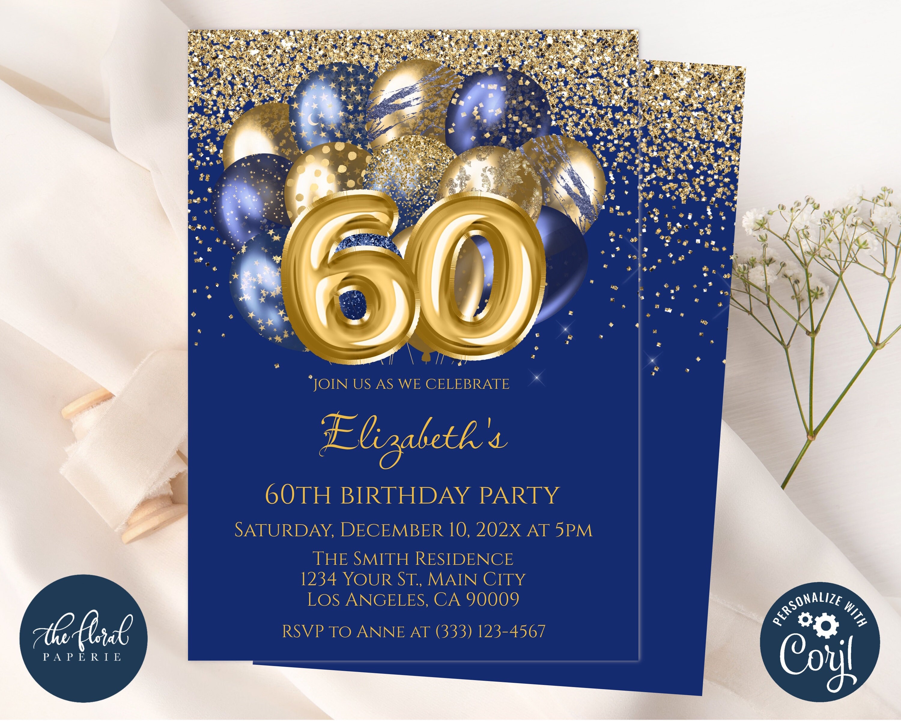 60th Birthday Invitations 60th Birthday Invitations