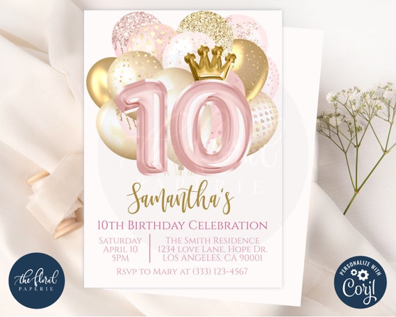 editable-rose-gold-10th-birthday-invitation-instant-download-bobotemp